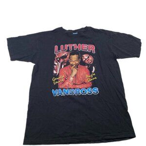 Luther Vandross Summer Soul Tour Black T Shirt Vintage 1990s Rap Tee Size XL